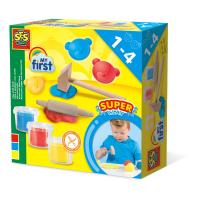 SES CREATIVE Children's My First Modelling Dough with Clay Tools Set, 3 Pots (90g), Unisex, 1 to 4 Years, Multi-colour (14432)