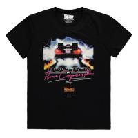 UNIVERSAL Back to the Future Powered by Flux Capacitor T-Shirt, Male, Medium, Black (TS636623BFT-M)