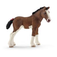 SCHLEICH Farm World Clydesdale Foal Toy Figure, Brown/White, 3 to 8 Years (13810)