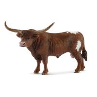 SCHLEICH Farm World Texas Longhorn Bull Toy Figure, Brown/White, 3 to 8 Years (13866)