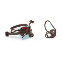 SCHLEICH Horse Club Saddle & Bridle for Hannah & Cayenne Toy Figure Accessory Set, Multi-colour, 5 to 12 Years (42489)