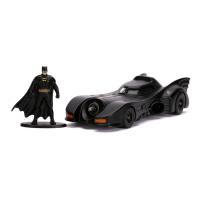 DC COMICS Batman 1989 Movie Batmobile Die-cast Vehicle and Metal Batman Mini Figure, Scale 1:32, Unisex, Black, 8 Years or Above (253213003)