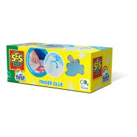 SES CREATIVE Children's My First Finger Glue, 2x Pots 95ml, Unisex, One to Four Years, Multi-colour (14482)