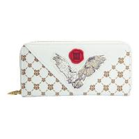HARRY POTTER Hedwig Zip Around Purse Wallet, Female, White/Gold (ABYBAG364)