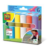 SES CREATIVE Children's Playground Chalks, 6 Pack, 2 to 12 Years, Multi-colour (02206)