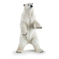 PAPO Wild Animal Kingdom Standing Polar Bear Toy Figure, Three Years or Above, White (50172)