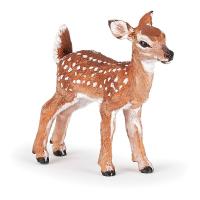 PAPO Wild Animal Kingdom White-tailed Fawn Toy Figure, Three Years or Above, Brown (50219)
