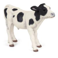 PAPO Farmyard Friends Black and White Calf Toy Figure, Three Years or Above, Black/White (51149)