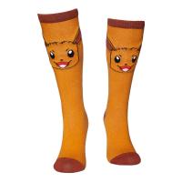 POKEMON Eevee Knee High Socks (1-Pack), Female, 39/42, Red/Orange (KH838664POK-39/42)