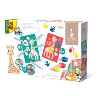 SES CREATIVE Sophie La Girafe Children's My First Colouring and Painting 2-in-1 Set, 12 Months and Above (14497)