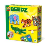 SES CREATIVE Beedz Safari Animals 2000 Iron-on Beads Mosaic Art Kit, Five Years and Above (06260)