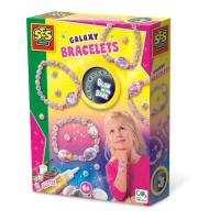SES CREATIVE Glow-in-the-Dark Galaxy Bracelets Jewellery Making Set, Three Years and Above (14761)