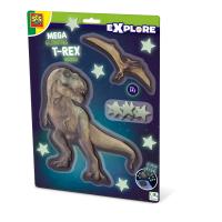 SES CREATIVE Explore Mega Glowing T-Rex World Decorative Stickers, Five Years and Above (25129)
