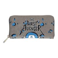 MARVEL COMICS Captain America The First Avenger All-over Print Zip Around Wallet, Grey (GW517718MVL)