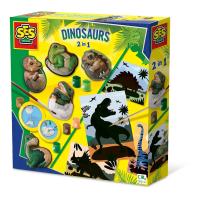 SES CREATIVE Dinosaurs 2-in-1 Casting and Painting and Scratch (01408)