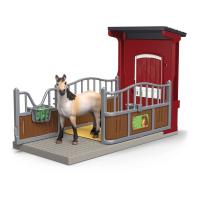 SCHLEICH Farm World Pony Box with Mustang Mare Toy Playset (42724)