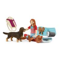 SCHLEICH Horse Club Sleepover with Hannah Toy Playset (42748)