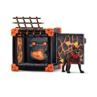 SCHLEICH Eldrador Creatures BattleCave Lava Hyena Toy Playset (42674)