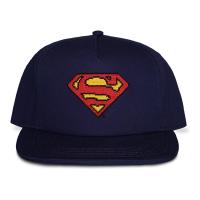 DC COMICS Superman Cross-stitch Embroidered Emblem Snapback Baseball Cap (SB422673SPM)