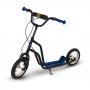 FUNBEE Children's Cross Scooter with 12-Inch Inflatable Tires and Double Brake, Ages Five Years and Above, Unisex, Black/Blue (OFUN17)