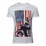 MARVEL COMICS Captain America: Civl War Stars and Stripes T-Shirt, Male, Small, White (TS828032CAP-S)