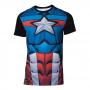 MARVEL COMICS Captain America Sublimation T-Shirt, Male, Small, Multi-colour (TS070426MVL-S)