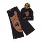 MARVEL COMICS Guardians of the Galaxy Groot Bobble Beanie & Scarf Gift Set, Unisex, Black/Brown (GS852774GUG)
