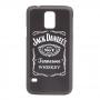JACK DANIEL'S Logo Leather Phone Cover for Samsung S5, Black (PH140712JDSSS5)