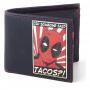 MARVEL COMICS Deadpool Did Someone Said Tascos Patch Bi-fold Wallet, Male, Black (MW477605DED)