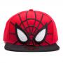 MARVEL COMICS Spider-man 3D Face Mask with Mesh Eyes Snapback Baseball Cap, Unisex, Red/Black (SB241107SPN)