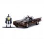 DC COMICS Batman 1966 TV Series Classic Batmobile Die-cast Toy Car with Batman Die-cast Figure, Unisex, 1:32 Scale, Eight Years and Above, Black/Orange (253213002)