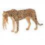 ANIMAL PLANET Wildlife & Woodland Female Cheetah with Cub Toy Figure, Three Years and Above, Tan/Black (387167)