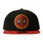 MARVEL COMICS Deadpool Graffiti Logo Snapback Baseball Cap, Black/Red (SB454764DED)