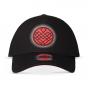 MARVEL COMICS Shang-Chi and the Legend of the Ten Rings Crest Logo Adjustable Baseball Cap, Black/Red (BA403858CHI)