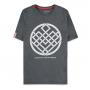 MARVEL COMICS Shang-Chi and the Legend of the Ten Rings Crest Logo T-Shirt, Male, Large, Grey (TS366168CHI-L)