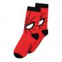 MARVEL COMICS Spider-man Masked Hero Novelty Socks, 1 Pack, Unisex, 43/46, Red/Black (NS501827SPN-43/46)