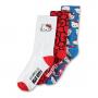 HELLO KITTY Iconic Logos Sport Socks, 3 Pack, Unisex, 39/42, Multi-colour (SS723428HKT-39/42)