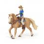 PAPO Horses and Ponies Cowgirl and Her Horse Toy Figure, 3 Years or Above, Multi-colour (51566)