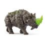 SCHLEICH Eldrador Creatures Battle Rhino Toy Figure, 7 to 12 Years, Grey/Green (70157)