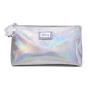 DISNEY The Little Mermaid Logo Mirror Patch with Holographic All-over Print Wash Bag, Multi-colour (GW071267LMR)
