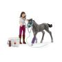 SCHLEICH Horse Club Horse Care with Trakehner Foal Toy Playset (42752)