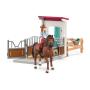 SCHLEICH Horse Club Horsebox with Hannah & Cayenne Toy Playset (42710)