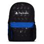SONY PlayStation Classic Logo with Icons Backpack, Black/Blue (BP035174SNY)